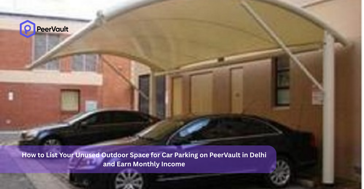 How to List Your Unused Outdoor Space for Car Parking on PeerVault in Delhi and Earn Monthly Income
