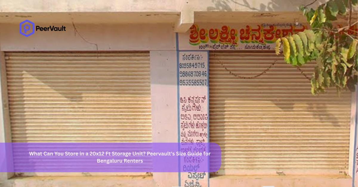 What Can You Store in a 20×12 Ft Storage Unit? Peervault’s Size Guide for Bengaluru Renters